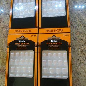 4 Packs FING'RS French Manicure Nails Stick-On 24 Nails #31431